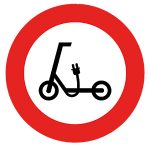 Entrada prohibida a vehículos de movilidad personal